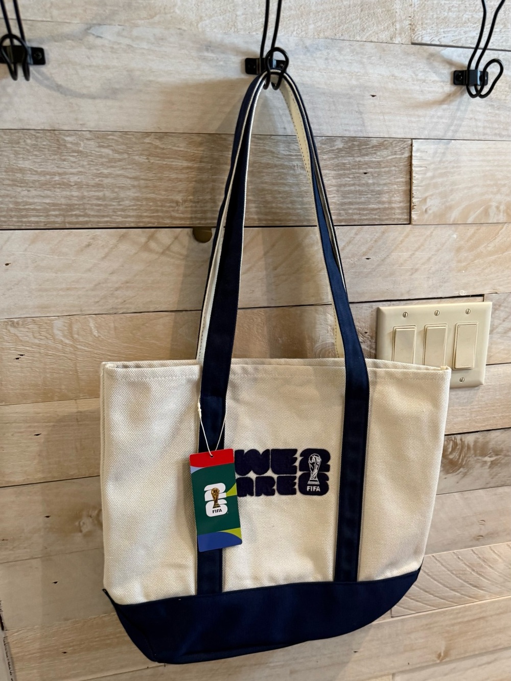 FIFA World Cup 2026 Official Licensed Reusable Canvas Tote Bag Blue Collectible